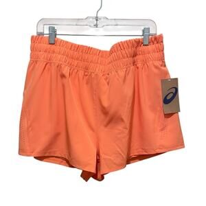Asics 2-N-1 Running Athletic Workout Shorts Orange Women’s Size XL NWT